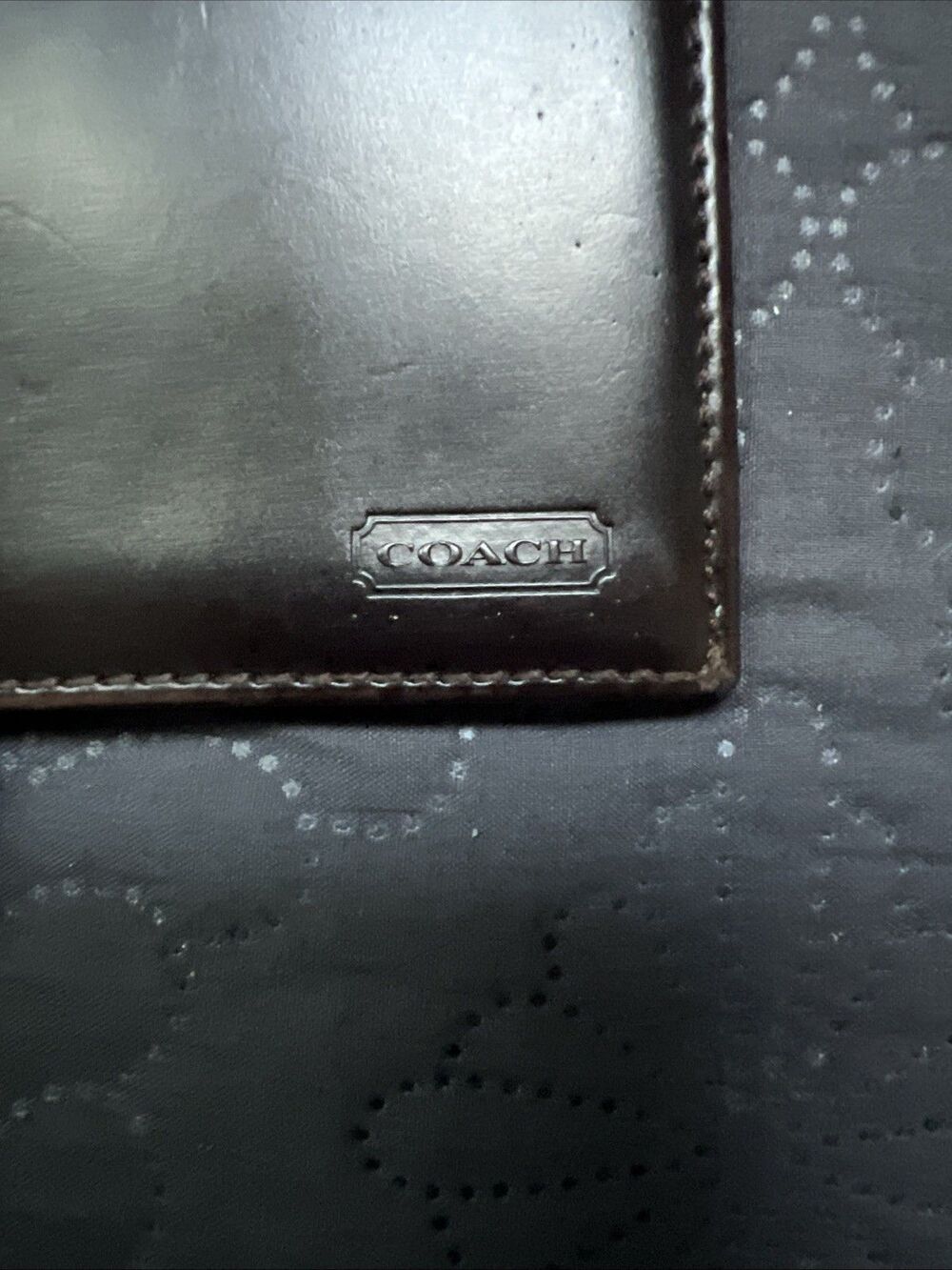 VTG Coach Men’s Long Wallet Manhattan Collection Dark Expresso Genuine Leather - Picture 13 of 14
